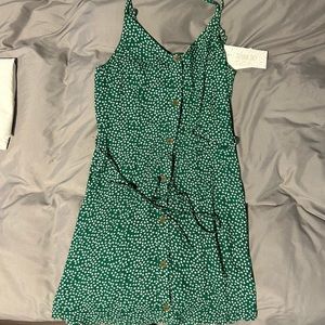 Green mini dress